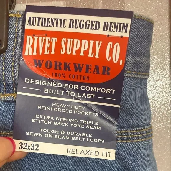 Rivet Workwear Rugged Denim Relaxed Jeans size 32*32 NWT - Picture 7 of 9